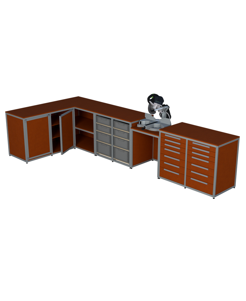 Werkplaatsinrichting set 1 (4050 x 1815mm)