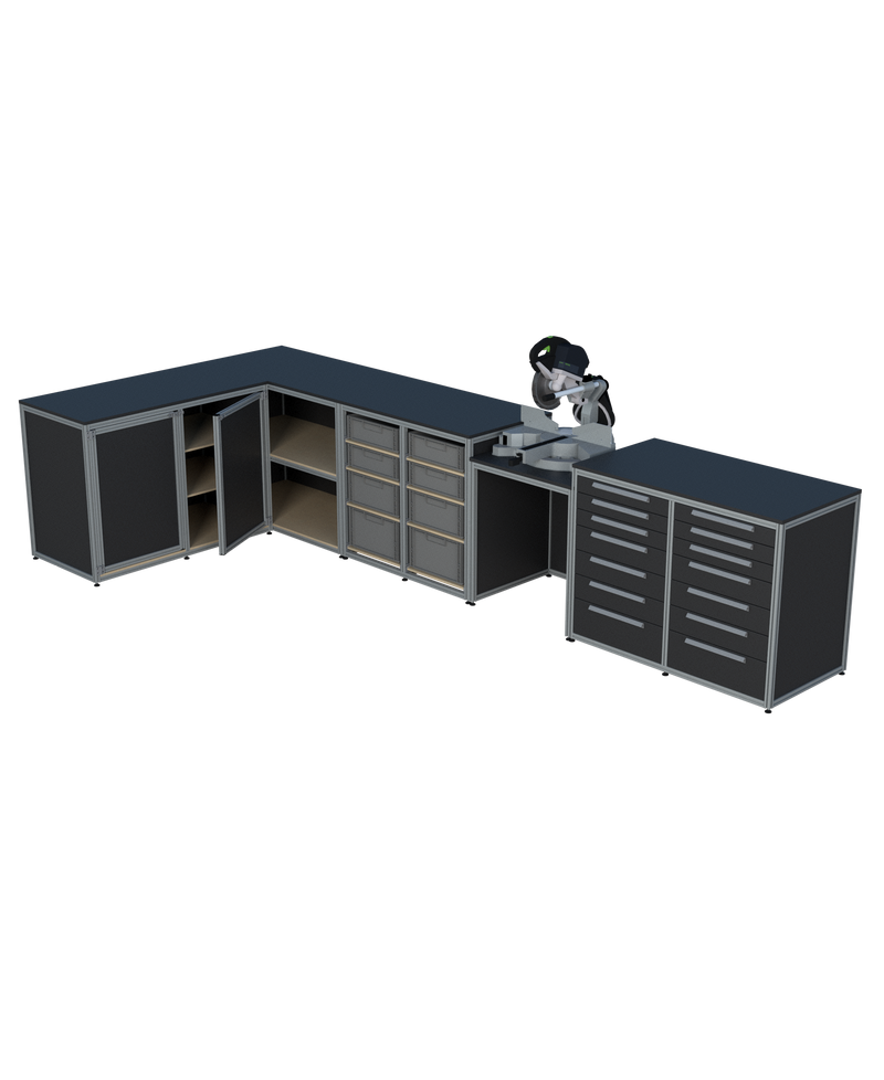 Werkplaatsinrichting set 1 (4050 x 1815mm)