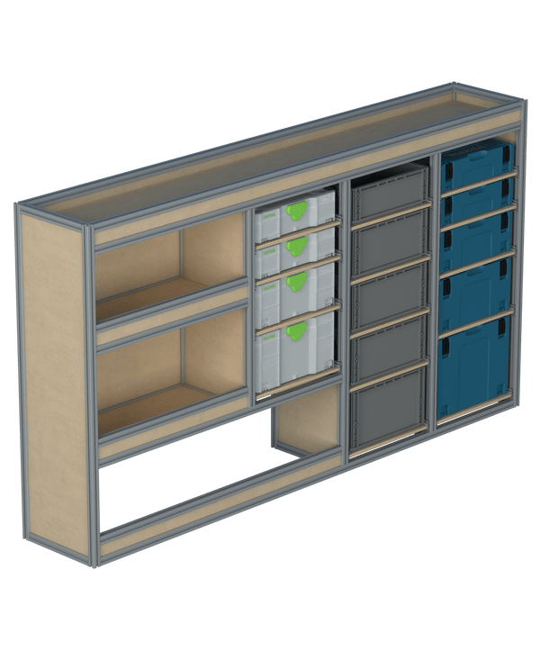 Bedrijfswageninrichting 4K1S2W-B