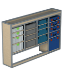 Bedrijfswageninrichting VW Transporter | L1H1 | Bestuurderszijde | Type 2