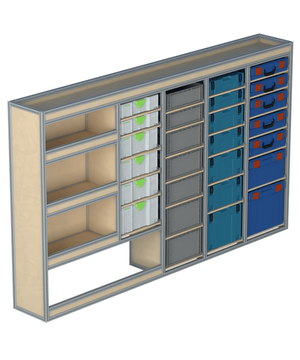 Bedrijfswageninrichting Mercedes Sprinter | L2H2 | Bestuurderszijde | Type 1