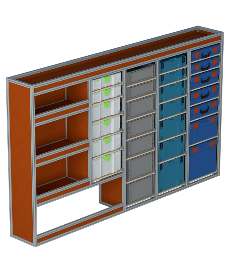 Bedrijfswageninrichting Mercedes Sprinter | L2H2 | Bestuurderszijde | Type 1