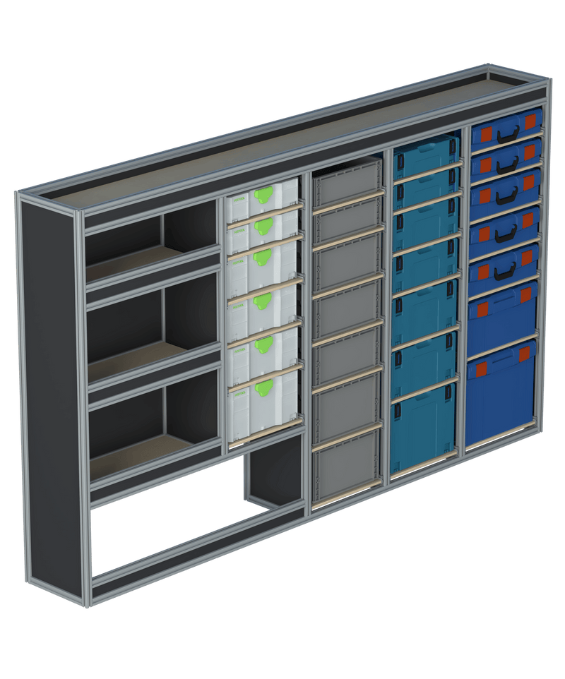 Bedrijfswageninrichting Mercedes Sprinter | L2H2 | Bestuurderszijde | Type 1