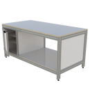 Werk- en inpaktafel - met deur en vakverdeling