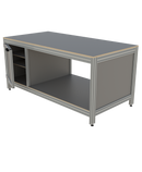 Werk- en inpaktafel - met deur en vakverdeling