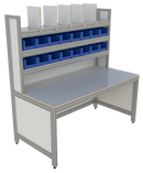 Werk- en inpaktafel - open met hoge opbouw