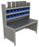 Werk- en inpaktafel - open met hoge opbouw