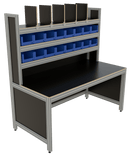 Werk- en inpaktafel - open met hoge opbouw