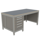 Werk- en inpaktafel - open met ladeblok