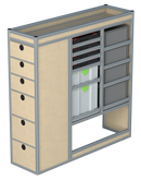 Bedrijfswageninrichting Volkswagen Crafter | L3H2 | Passagierszijde PZN-2