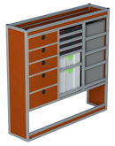 Bedrijfswageninrichting Volkswagen Crafter | L3H2 | Passagierszijde PZN-3