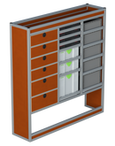 Bedrijfswageninrichting Citroën Jumper | L2H2 | Passagierszijde PZN-3