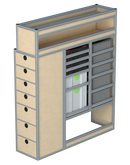 Bedrijfswageninrichting Volkswagen Crafter | L3H3 | Passagierszijde PZN-2