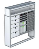 Bedrijfswageninrichting Volkswagen Crafter | L3H3 | Passagierszijde PZN-3