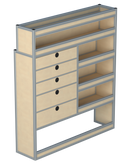 Bedrijfswageninrichting Volkswagen Crafter | L3H3 | Passagierszijde PZN-5