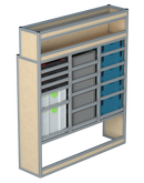 Bedrijfswageninrichting Volkswagen Crafter | L3H3 | Passagierszijde PZN-6