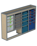 Bedrijfswageninrichting Ford Transit Custom | L1H1 | Bestuurderszijde | Type 2