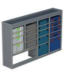 Bedrijfswageninrichting Ford Transit Custom | L1H1 | Bestuurderszijde | Type 2