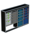 Bedrijfswageninrichting Mercedes Vito | L3 (extra lang) | Bestuurderszijde | Type 2