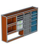 Bedrijfswageninrichting Volkswagen Transporter | L1H1 | Bestuurderszijde BLN-1