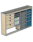 Bedrijfswageninrichting Volkswagen Transporter | L1H1 | Bestuurderszijde BLN-2