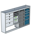 Bedrijfswageninrichting Volkswagen Transporter | L1H1 | Bestuurderszijde BLN-2