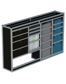 Bedrijfswageninrichting Volkswagen Transporter | L1H1 | Bestuurderszijde BLN-2