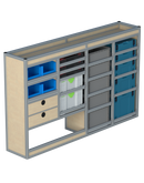 Bedrijfswageninrichting Volkswagen Transporter | L1H1 | Bestuurderszijde BLN-3
