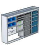 Bedrijfswageninrichting Volkswagen Transporter | L1H1 | Bestuurderszijde BLN-3