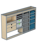 Bedrijfswageninrichting Volkswagen Transporter | L1H1 | Bestuurderszijde BLN-4