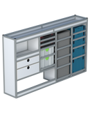 Bedrijfswageninrichting Volkswagen Transporter | L1H1 | Bestuurderszijde BLN-4
