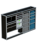 Bedrijfswageninrichting Volkswagen Transporter | L1H1 | Bestuurderszijde BLN-4