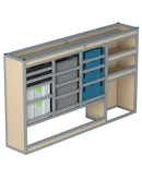 Bedrijfswageninrichting Volkswagen Transporter | L1H1 | Bestuurderszijde BLN-7