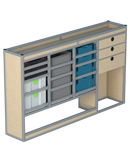 Bedrijfswageninrichting Volkswagen Transporter | L1H1 | Bestuurderszijde BLN-8