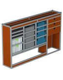 Bedrijfswageninrichting Volkswagen Transporter | L1H1 | Bestuurderszijde BLN-8