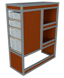 Bedrijfswageninrichting Ford Transit Custom | L1H1 | Passagierszijde | Type 1