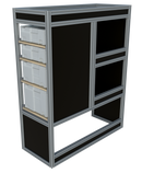 Bedrijfswageninrichting Ford Transit Custom | L1H1 | Passagierszijde | Type 1