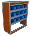 Bedrijfswageninrichting Mercedes Vito | L2 (lang) | Passagierszijde | Type 3