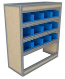 Bedrijfswageninrichting Mercedes Vito | L2 (lang) | Passagierszijde | Type 3