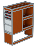 Bedrijfswageninrichting Volkswagen Transporter | L1H1 | Passagierszijde PZN-1