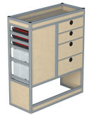 Bedrijfswageninrichting Volkswagen Transporter | L1H1 | Passagierszijde PZN-2