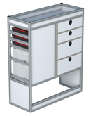 Bedrijfswageninrichting Volkswagen Transporter | L1H1 | Passagierszijde PZN-2