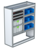 Bedrijfswageninrichting Volkswagen Transporter | L1H1 | Passagierszijde PZN-4