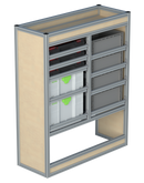 Bedrijfswageninrichting Volkswagen Transporter | L1H1 | Passagierszijde PZN-5