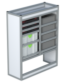 Bedrijfswageninrichting Volkswagen Transporter | L1H1 | Passagierszijde PZN-5