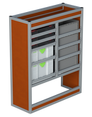 Bedrijfswageninrichting Volkswagen Transporter | L1H1 | Passagierszijde PZN-5