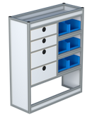 Bedrijfswageninrichting Volkswagen Transporter | L1H1 | Passagierszijde PZN-6