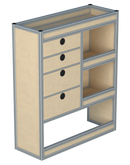 Bedrijfswageninrichting Volkswagen Transporter | L1H1 | Passagierszijde PZN-7