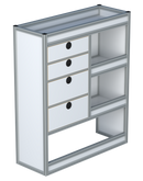 Bedrijfswageninrichting Volkswagen Transporter | L1H1 | Passagierszijde PZN-7