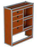 Bedrijfswageninrichting Volkswagen Transporter | L1H1 | Passagierszijde PZN-7